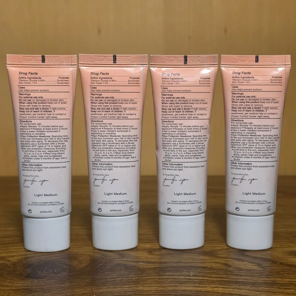 Purlisse Ageless Glow Serum BB Cream SPF 40 Light Medium 40ml 4 Pack Exp 2028